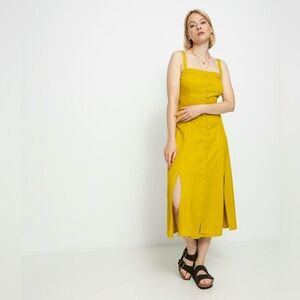 RVCA Jethro Dress-Yellow (Sulfer)-Size Small EUC